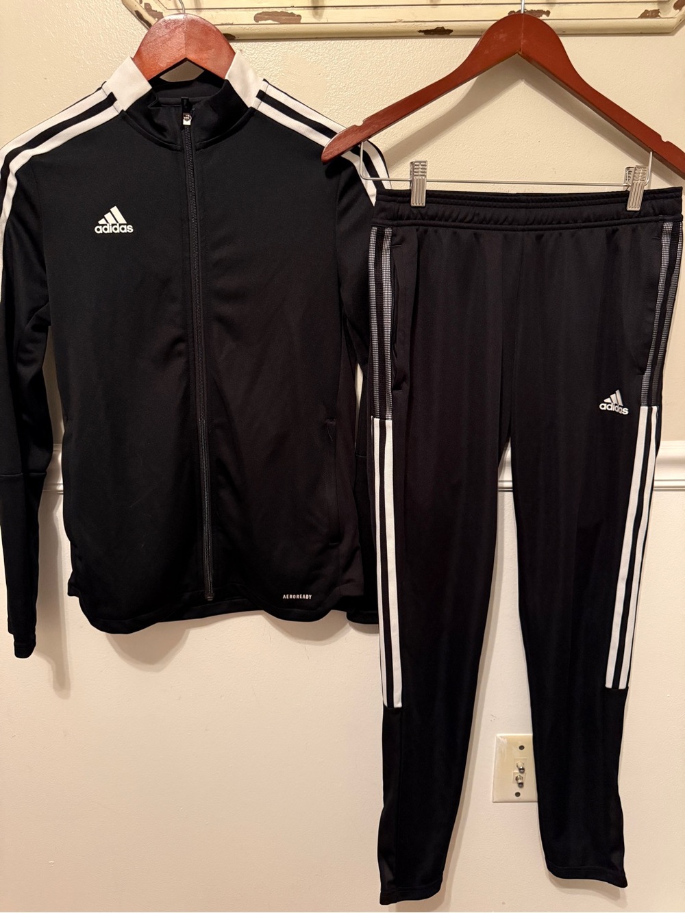 Adidas Women’s Black Tracksuit - Jacket & Pants